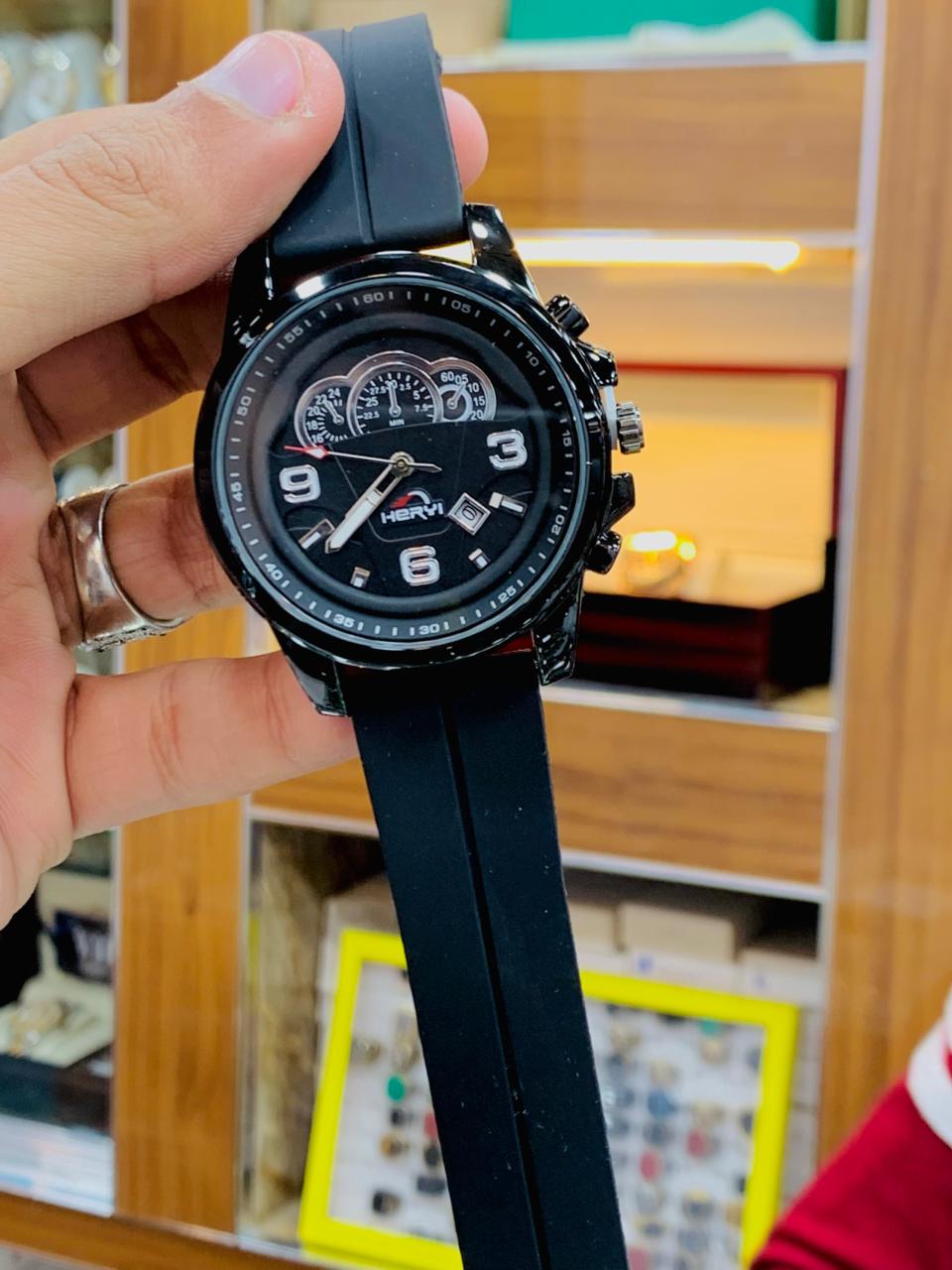 Sports Watch with Rubber Strap