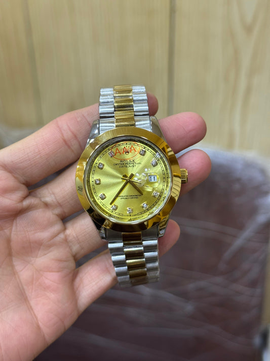 RLX Style Men’s Classic Two-Tone DateJust Inspired Luxury Watch