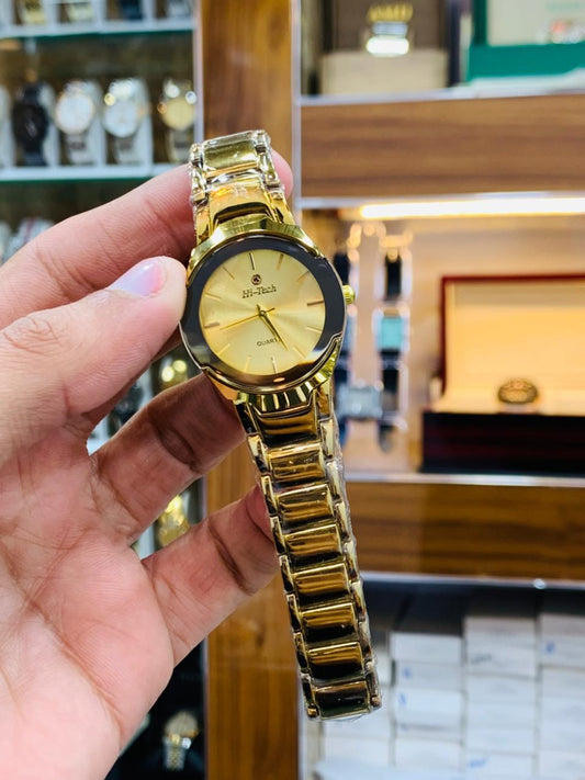 Hi-Tech Classic Gold Stainless Steel Watch