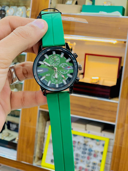 Sports Watch with Rubber Strap