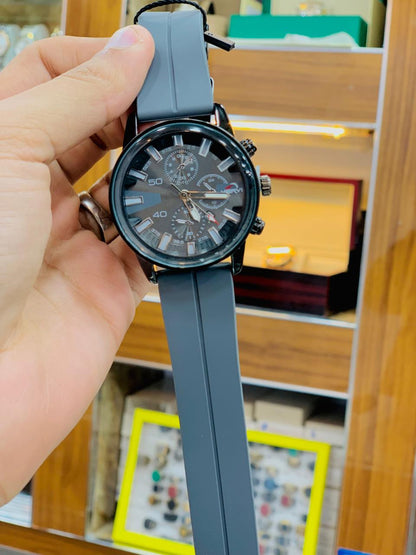 Sports Watch with Rubber Strap