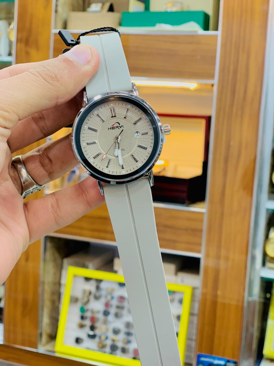 Sports Watch with Rubber Strap