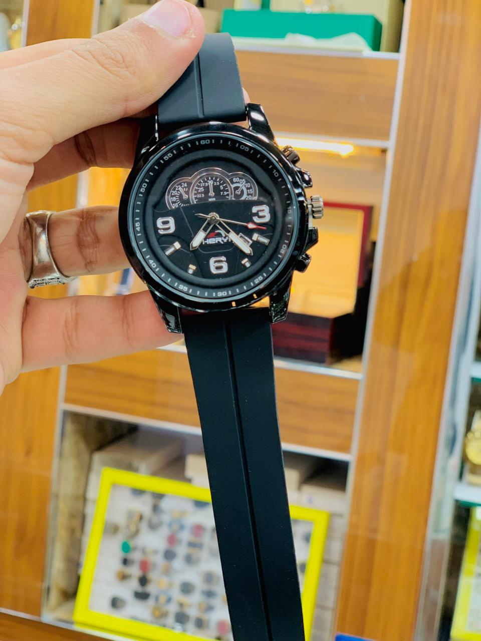 Sports Watch with Rubber Strap