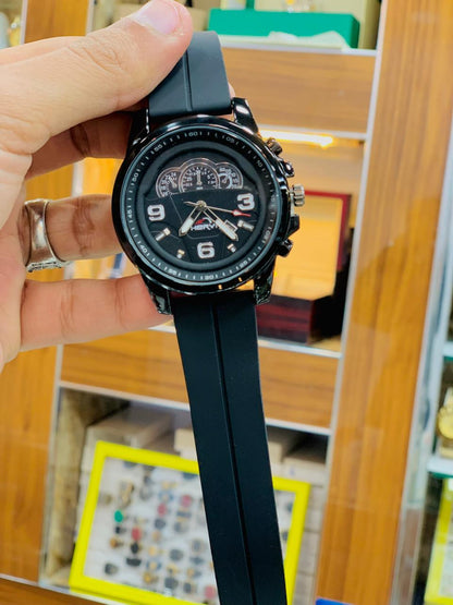 Sports Watch with Rubber Strap