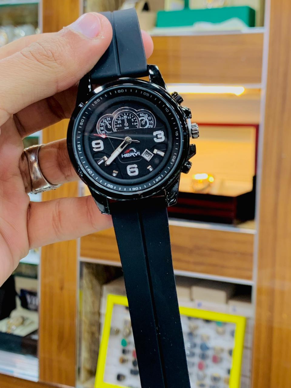 Sports Watch with Rubber Strap