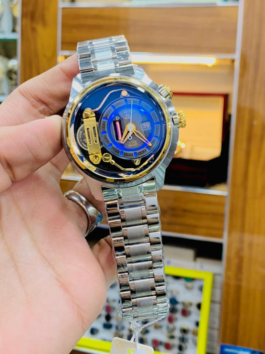 Tomi Avant-Garde Creative Dial Watch – Silver & Gold Edition