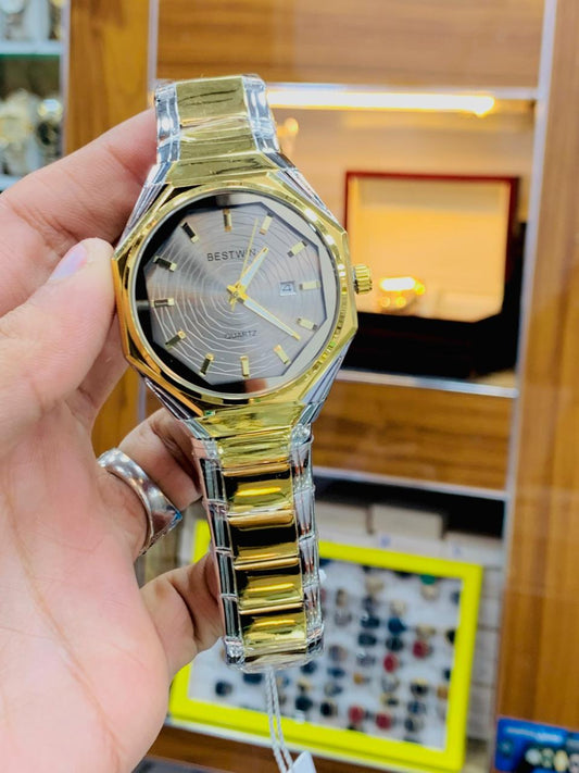 Bestwin Geometric Octagon Watch – Gold & Silver Series