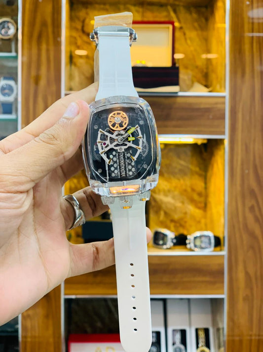 Avant-Garde Transparent Skeleton Sport Watch