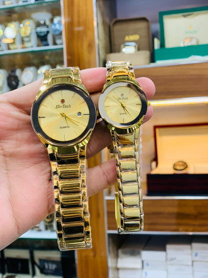 Hi-Tech Classic Gold Stainless Steel Watch