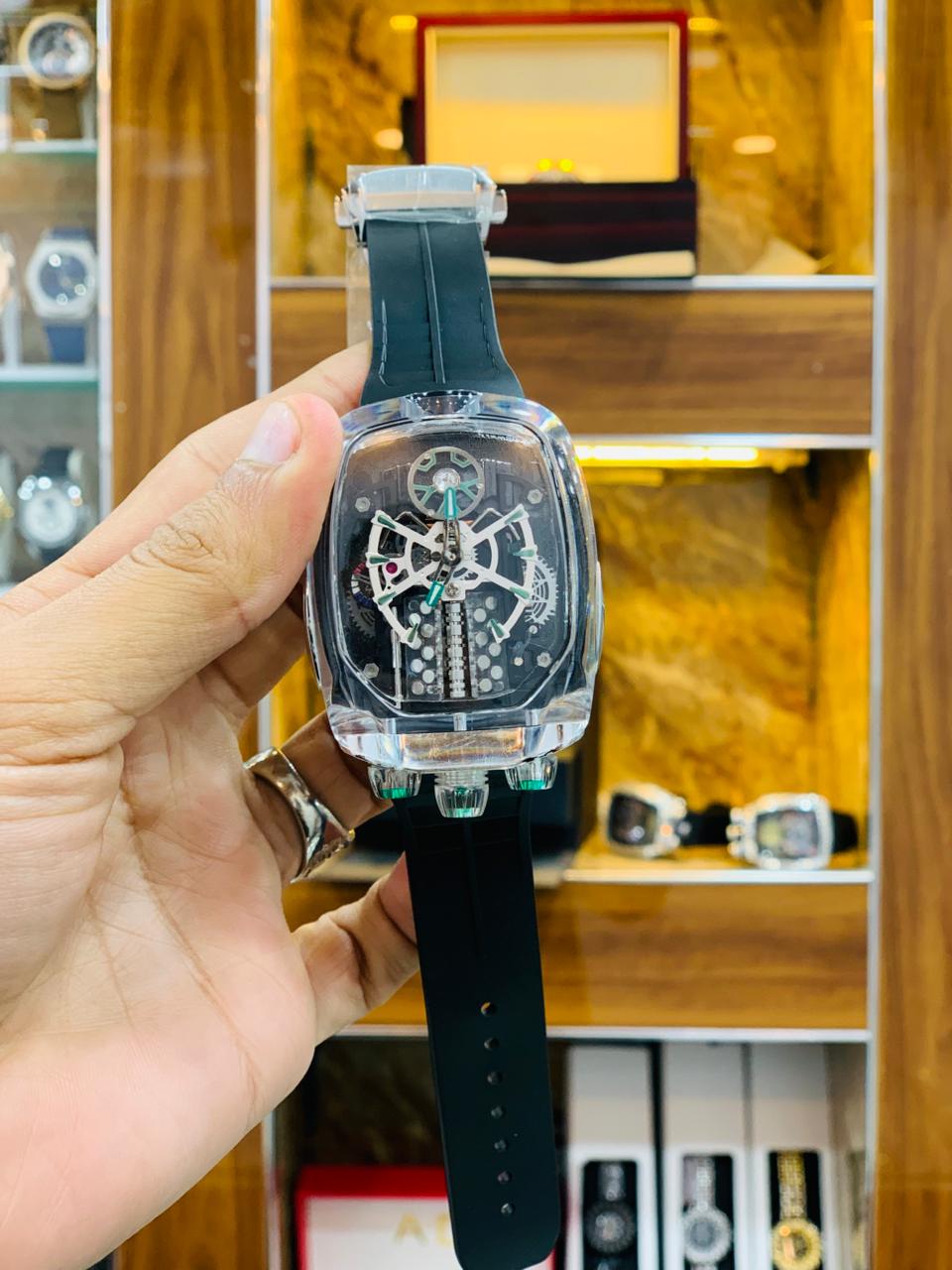 Avant-Garde Transparent Skeleton Sport Watch