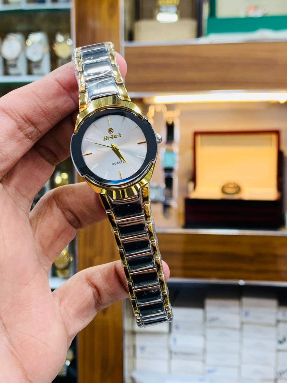 Hi-Tech Classic Gold Stainless Steel Watch