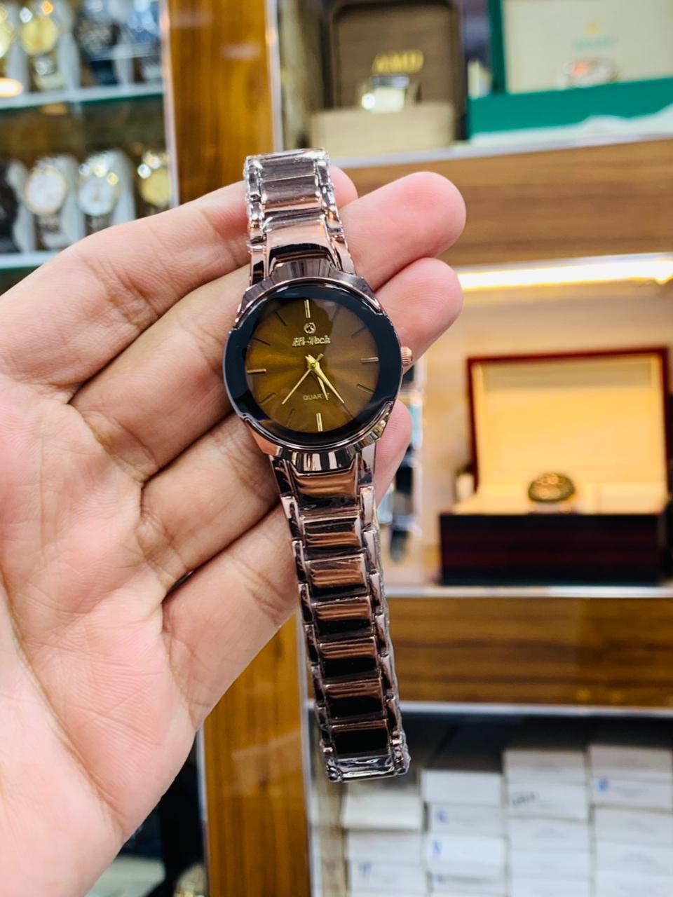 Hi-Tech Classic Gold Stainless Steel Watch