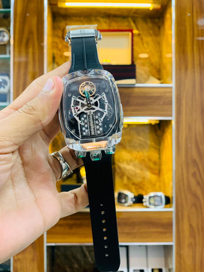 Avant-Garde Transparent Skeleton Sport Watch