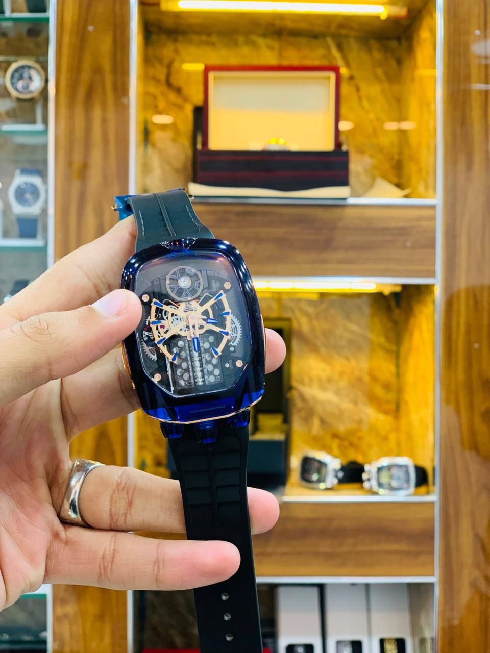 Avant-Garde Transparent Skeleton Sport Watch