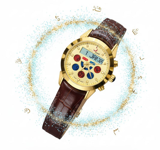 Al-Fajr Dual-Display Analog &amp; Digital Watch