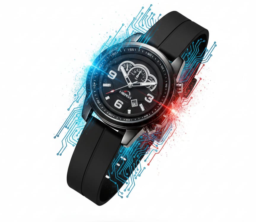 Sports Watch with Rubber Strap