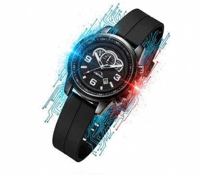 Sports Watch with Rubber Strap
