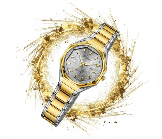 Bestwin Geometric Octagon Watch – Gold & Silver Series