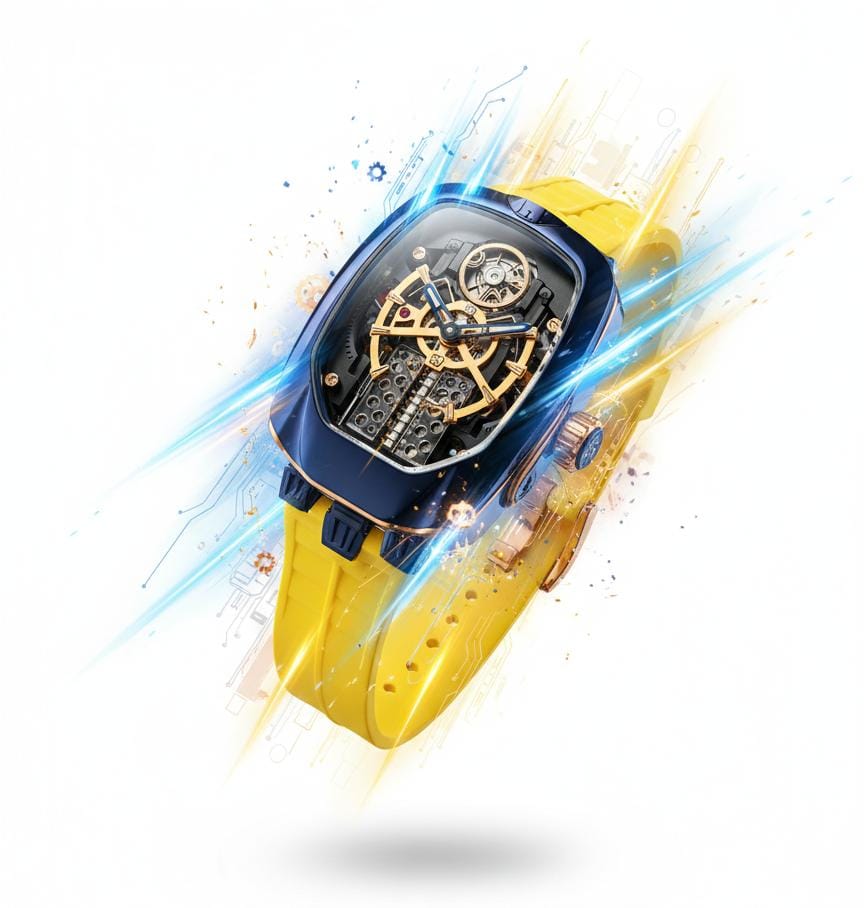 Avant-Garde Transparent Skeleton Sport Watch